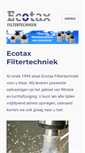 Mobile Screenshot of ecotaxfiltertechniek.nl