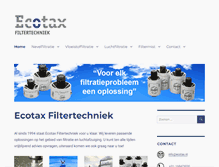 Tablet Screenshot of ecotaxfiltertechniek.nl